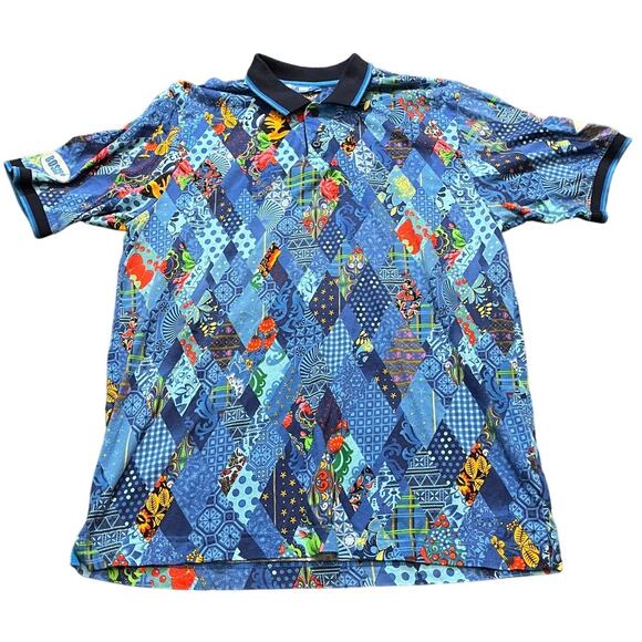 bosco Other - Bosco Sochi.ru 2014 Olympics Mens Multicolor Polo‎ Size Large Athletic Patchwork